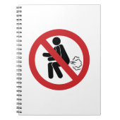 NO FARTING ⚠タイおもしろいトイレのサイン⚠ ノートブック (正面)