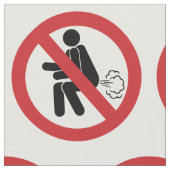 NO FARTING ⚠タイおもしろいトイレのサイン⚠ ファブリック (クローズアップ)