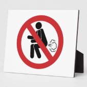 NO FARTING ⚠タイおもしろいトイレのサイン⚠ フォトプラーク (側面)