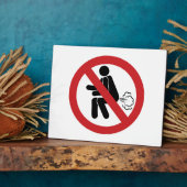 NO FARTING ⚠タイおもしろいトイレのサイン⚠ フォトプラーク (側面)