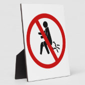 NO FARTING ⚠タイおもしろいトイレのサイン⚠ フォトプラーク (側面)