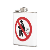 NO FARTING ⚠タイおもしろいトイレのサイン⚠ フラスク (左)