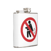 NO FARTING ⚠タイおもしろいトイレのサイン⚠ フラスク (右)