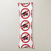 NO FARTING ⚠タイおもしろいトイレのサイン⚠ ボディピロー (正面縦)