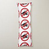 NO FARTING ⚠タイおもしろいトイレのサイン⚠ ボディピロー (裏面 (縦))