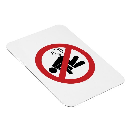 NO FARTING ⚠タイおもしろいトイレのサイン⚠ マグネット (右側)