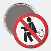 NO FARTING ⚠タイおもしろいトイレのサイン⚠ マグネット (正面/裏面)