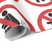 NO FARTING ⚠タイおもしろいトイレのサイン⚠ ラッピングペーパー (ロールコーナー)