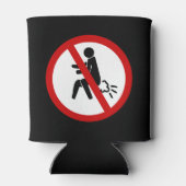 NO FARTING ⚠タイおもしろいトイレのサイン⚠ 缶クーラー (裏面)