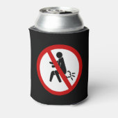 NO FARTING ⚠タイおもしろいトイレのサイン⚠ 缶クーラー (缶裏面)