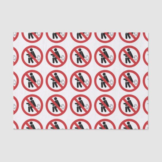 NO FARTING ⚠タイおもしろいトイレのサイン⚠ 薄葉紙 (正面)