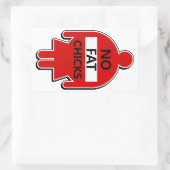 No Fat Chicksステッカー 長方形シール (バッグ)