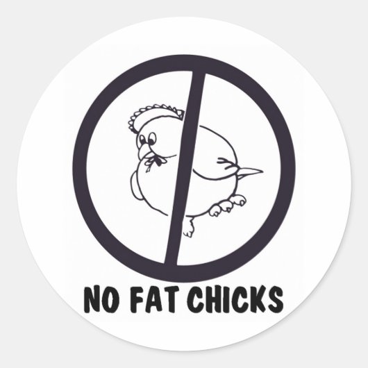 NO-FAT-CHICKS-0995 ラウンドシール (正面)