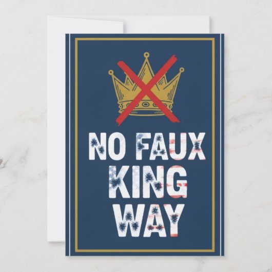 No Faux King Way 招待状 (正面)