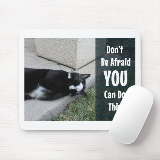 No Fear子猫エピックやる気を起こさせるスローガン写真 マウスパッド (マウス)