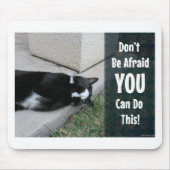 No Fear子猫エピックやる気を起こさせるスローガン写真 マウスパッド (正面)