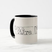 No Fear Mug /黒アクセント マグカップ (正面左)