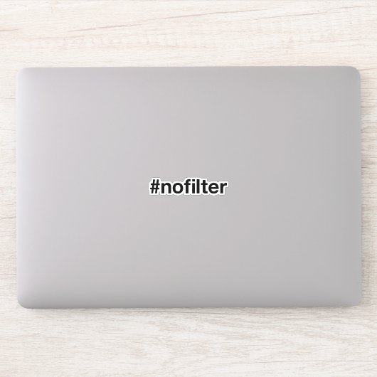 NO FILTERハッシュタグ シール (コンピューター)
