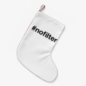 NO FILTERハッシュタグ スモールクリスマスストッキング (正面 (吊り時))