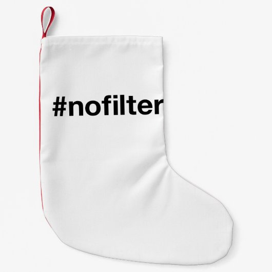 NO FILTERハッシュタグ スモールクリスマスストッキング (正面)