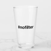 NO FILTERハッシュタグ タンブラーグラス (正面)