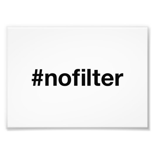 NO FILTERハッシュタグ フォトプリント            (正面)