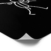 No Fishing Today Funny Sad Stickman Fishing Lover ポスター (角)