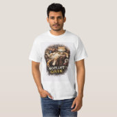 No Fluff Given Funny Lazy Cat T-Shirt | SAK Collec Tシャツ (正面フル)