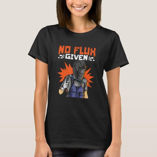 No Flux 与えWelding Iron Worker Metalwork Weld W Tシャツ (正面)
