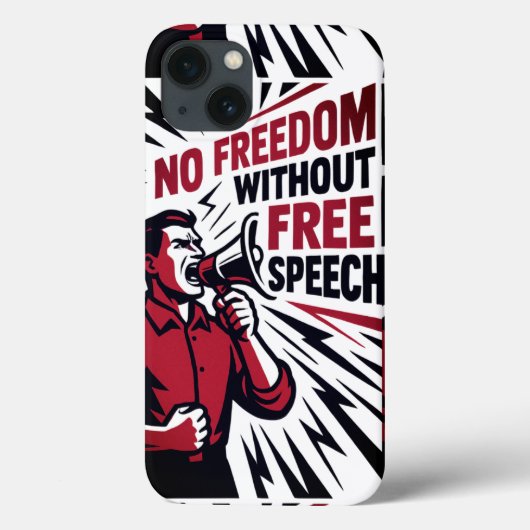"No Freedom Without Free Speech" Case-Mate iPhoneケース (裏面)