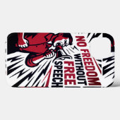"No Freedom Without Free Speech" Case-Mate iPhoneケース (裏面 (横))