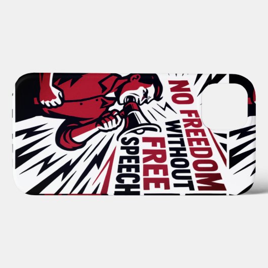"No Freedom Without Free Speech" Case-Mate iPhoneケース (裏面 (横))