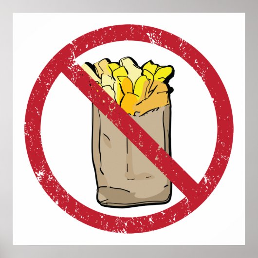 No Fries Sign ポスター (正面)