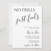 No Frills Just Feels Casual Wedding Invitation 招待状 (正面)