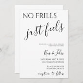 No Frills Just Feels Casual Wedding Invitation 招待状 (正面/裏面)