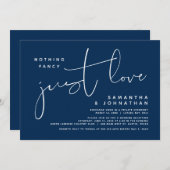 No Frills, Just Love, Intimate Wedding Celebration 招待状 (正面/裏面)