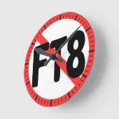 No FT8 Wall Clock ラウンド壁時計 (傾斜)