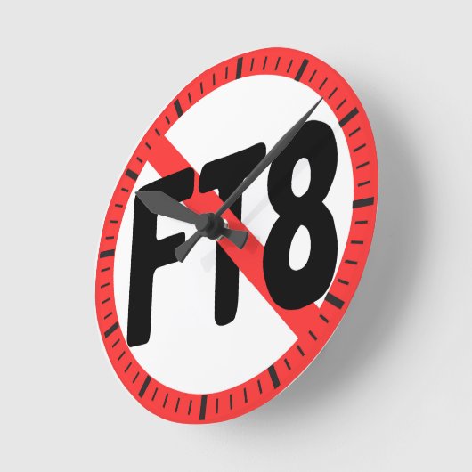 No FT8 Wall Clock ラウンド壁時計 (傾斜)