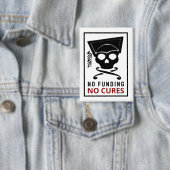 No funding, no cures 缶バッジ (インサイチュ)