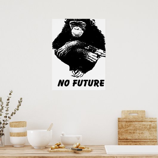 No Future Monkey ポスター (キッチン)