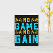 No Game No Gain Funny Gaming Quotes Gift For Playe カード (黄色い花)