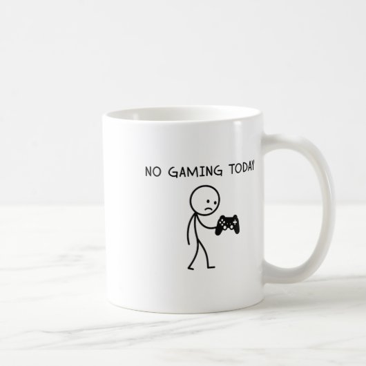 No Gaming Today コーヒーマグカップ (右)