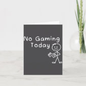 No Gaming Today Funny Gamer Sad Stickman Gaming Lo カード (正面)