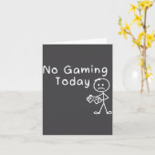 No Gaming Today Funny Gamer Sad Stickman Gaming Lo カード (黄色い花)