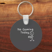 No Gaming Today Funny Gamer Sad Stickman Gaming Lo キーホルダー (正面)