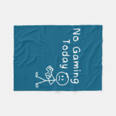 No Gaming Today Funny Gamer Sad Stickman Gaming Lo フリースブランケット (正面(横))