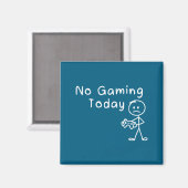 No Gaming Today Funny Gamer Sad Stickman Gaming Lo マグネット (正面/裏面)