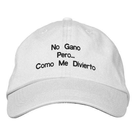 No Gano Pero Como Me Divierto 刺繍入りキャップ (正面)