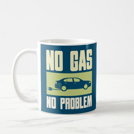 No Gas No Problem - Electric Car Owner コーヒーマグカップ (左)