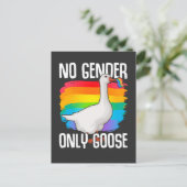 No Gender Goose LGBTフラグゲイレズビアンプライド ポストカード (スタンド正面)